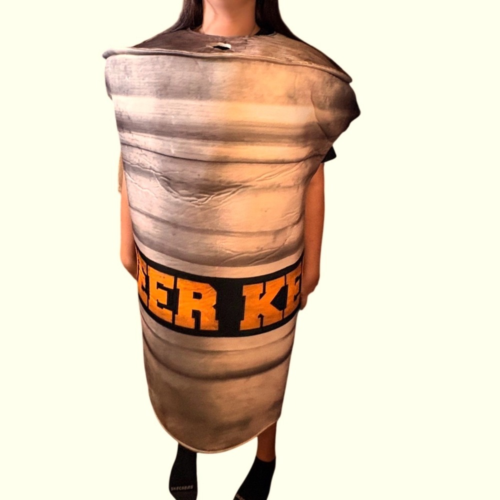 Spirit Halloween Beer Keg Costume Adult Good Funny Alcohol Tunic Pullover